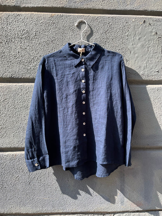Camicia Blu di Lino